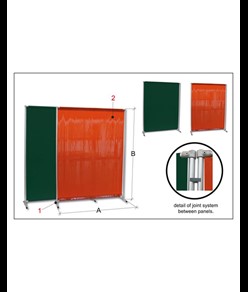 Pannello divisorio per postazioni di saldatura e smerigliatura